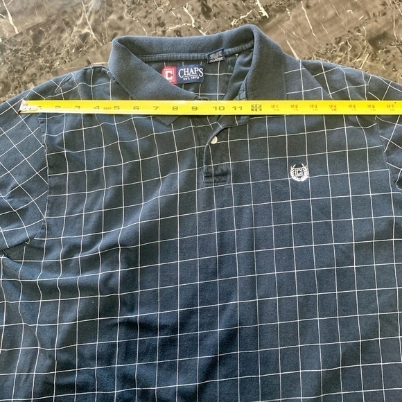 CHAPS Men’s Polo black/white size XL - Picture 8 of 13